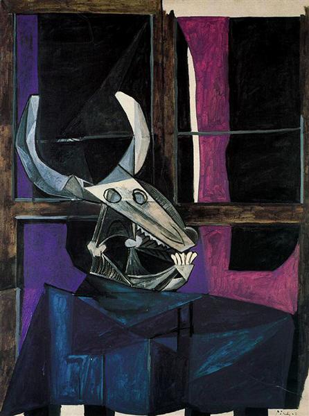 Still Life With Skull Of Ox Nature Morte Avec Crane De Boeuf
